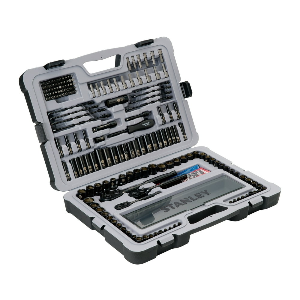 STANLEY STMT75402 201-Piece Black Chrome Mechanics Tool Set - Walmart.com - Walmart.com