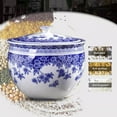 thumbnail image 2 of Ceramic Rice Jar,Rounded Mouth Storage Jars,Sealed Food Storage Bin with Lids Chinese Rice Container for Grains Coffee Beans Rice, Flour, 2 of 7