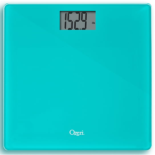 Black Precision Digital Bath Scale.In Tempered Glass With Step-on Activation 