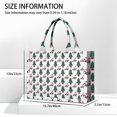 thumbnail image 3 of Large Capacity Tote Bag,White Christmas Santa and Tree Pattern Handbag Fashion Luxury Tote Bag,15.7"x13"x 5.1" Inches,Laptop Compatible, 3 of 6