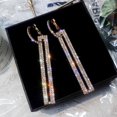 thumbnail image 5 of POINTERTECK Long Geometric Drop Earrings Rhinestone Earring Women Party Jewelry Gift, 5 of 5