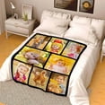 thumbnail image 5 of Custom Blanket with Photos Text Customized Blanket Personalized Flannel Throw Blankets for Adult Kid Birthday Christmas Fathers Mothers Valentines Day Customized Gift Blankets, 5 of 5