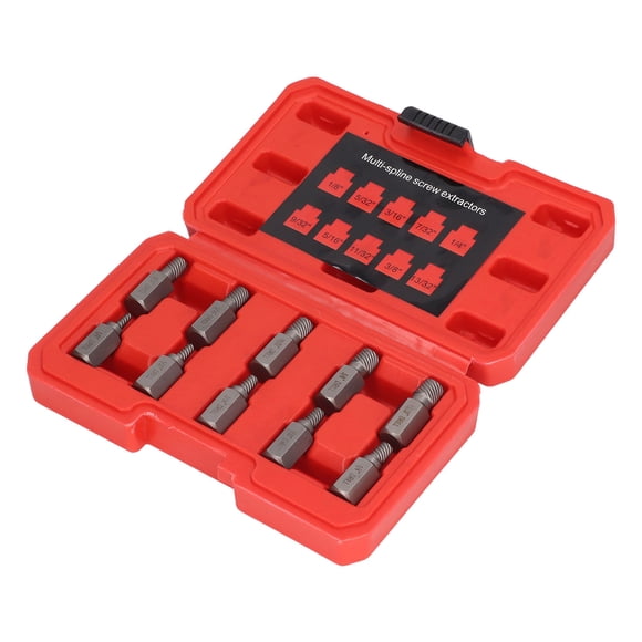 Juego de extractores de tornillos, 10 piezas, extractores de tornillos hexagonales, juego de extractores de pernos, herramienta de extracción de tornillos rotos probada y confiable