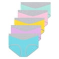 thumbnail image 5 of ADREAMLY High Cut Panties for Women Plus Size Full Coverage Briefs Breathable Cotton Underwear, 5 Pack, 5 of 6