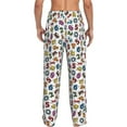 thumbnail image 3 of Picia Colorful Numbers Mens Soft Woven Cotton Elastic Waistband Sleep Pajama Pant Lounge Sleep Pant With Pockets And Drawstring-XX-Large, 3 of 9