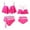 Red, variant on KYAIGUO Mommy and Me Family Matching Swimsuits Mother and Daughter Swimwear Halter Bikini Set Women High Waist Bathing Suit