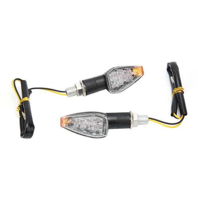 2PCS Moto 14LEDs Clignotants Clignotant Indicateur de Direction Accessoire Adapté pour Objectif YamahaTransparent