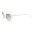 thumbnail image 3 of Womens Classic Iconic Pin Up Girl Cat Eye Sunglasses White - Smoke Mirror, 3 of 4