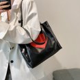 thumbnail image 4 of Bolso de hombro con forma de corazón para mujer bolso de mano diario de gran capacidad para mujer (negro), 4 of 6
