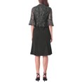 thumbnail image 3 of Conjuntos de vestido de 2 piezas INSPIRE CHIC para mujeres, con chaqueta de encaje de manga larga y vestido midi sin mangas para fiestas M Negro, 3 of 5