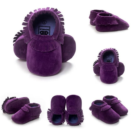 

Manfiter Baby Boys Girls Moccasins Sneakers Soft Sole Tassels Prewalker Anti-Slip Shoes
