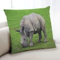 thumbnail image 1 of Ahgly Company Animaux Rhinocéros Coussin Décoratif d'Intérieur, 18 Po X 18 Po, 1 of 6