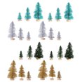 thumbnail image 4 of Kearding Mini adornos para árboles de Navidad, escritorio de Navidad, fiesta en casa, decoración en miniatura Kits de decoración para fiestas 24 conjunto de árbol de torre de tres pisos, 4 of 6
