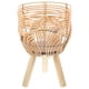 thumbnail image 1 of Maceta tejida de bambú con patas de apoyo para el hogar, cesta para macetas, cesta para flores de bambú, 1 of 6