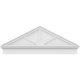 thumbnail image 3 of Ekena Millwork 52"W x 19-7/8"H x 2-3/4"P (Pitch 6/12) Peaked Cap 3 Spoke Architectural Grade PVC Combination Pediment, 3 of 8