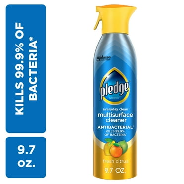 Pledge® Everyday Cleaner™ Multi Surface Antiba Counterial Cleaner, Aerosol, Fresh Citrus, 9.7 oz