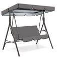 thumbnail image 2 of SDJMa Patio Swing Canopy Replacement 98"x72" Top Cover & 59"x59" Seat Cover Set Waterproof UV Resistant Garden Swing Cover Outdoor Swing Sunscreen Canopy Cushions Mat Replacement, 2 of 9