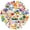 2A, variant on 35pcs-50pcs Colorful Sticker Pack Mushroom Stationery Stickers Cute Graffiti Decals for Luggage Laptop Suitcase