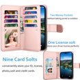 thumbnail image 3 of NJJEX Wallet Case for iPhone 15 6.1" 2023, for iPhone 15 Case, [9 Card Slots] PU Leather ID Credit Holder Folio Flip [Detachable] Kickstand Magnetic Phone Cover & Lanyard for iPhone 15 [Marble Pink], 3 of 6
