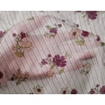 thumbnail image 4 of oneOone Silk Tabby Dark Magenta Fabric Stripe|Leaves & Floral Artistic Quilting Supplies Print Sewing Fabric By The Yard 42 Inch Wide, 4 of 4