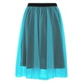 thumbnail image 5 of oqasdz Carnival Solid Color Tiered Mesh Skirt Asymmetrical Hem Party Wear with White Elegant Flowy Design for Festive Celebrations Events, 5 of 6