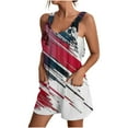 thumbnail image 3 of QATAINLAV American Flag Overalls Romper for Women Independence Day Sleeveless Summer Casual Onesie Shorts with Pockets Patriotic Holiday Jumpsuits Blue M, 3 of 6