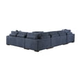 thumbnail image 4 of Lexicon Raife 5-Piece Chenille Sectional with Left Chaise and Ottoman in Blue, 4 of 5