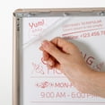 thumbnail image 6 of M&T Displays Curved Menu Board, 11x17 inch Pale Rose Pedestal Sign Holder Floor Standing Aluminum Front Loading Easy Open Poster Message Advertisement Holder for Restaurant Cafe Hotel, 6 of 8