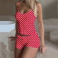 thumbnail image 2 of Gifts Dianli Pajama Set Loungewear Loose Printed Two Piece Beach Vacation Short Set Stand Collar Lapel Short Sleeve Shirt With Pockets Elastic Waist Shorts Lightweight Breathable Homewear Sleepwear, 2 of 8