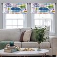 thumbnail image 5 of LALILO Kitchen Curtain Valance Blue Beautiful Mountains Winter Rod Pocket Window Curtain 52"x 18" Set of 2, 5 of 7