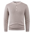thumbnail image 1 of RXMEKW Elastic Knit Sweater For Men Solid Color Round-Neck Long Sleeve Pullover For Casual Wear Polyester Black L, 1 of 9