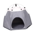 thumbnail image 2 of Tienda de campaña para mascotas, caseta antideslizante para gatos, cama para dormir para perros pequeños Gris, 2 of 9