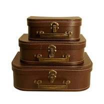 Wald Imports  Brown Suitcases (Set of 3) - Brown