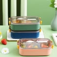 thumbnail image 1 of Cagogo under $5 3Pcs Leak Proof Lunch Box, Lunch Box Container,700ml Bento Box,Leak Proof Food Container,Adult Lunch Box,Children's Meal Prep,Portable Food Storage,Divided Compartment Lunchbox, 1 of 9