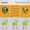 thumbnail image 2 of Kodiak Straps Correas Ajustables Para Cesta De Remolque Con Ganchos Giratorios En J (Paquete De 2) – Universal Para Neumáticos De 14 A 22 Pulgadas – Correa Para Plataforma Rodante Con Trinquete O Cabr, 2 of 4
