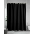 thumbnail image 5 of Shower Curtain Solid Color Shower Curtains for Bathroom, Waterproof Polyester Shower Curtain Set with Hooks, Stall Long Size 54"x78" Ash Black, 5 of 6