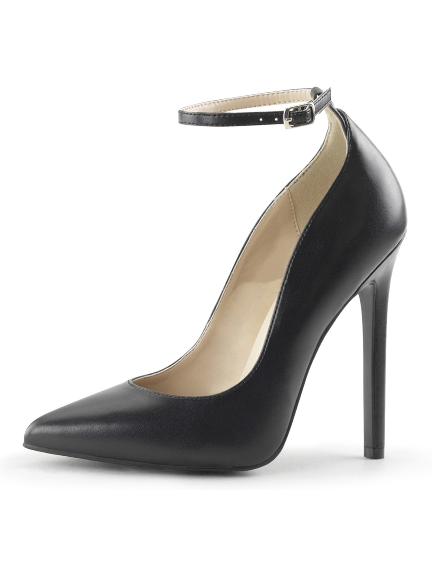 pointed toe pumps with ankle strap