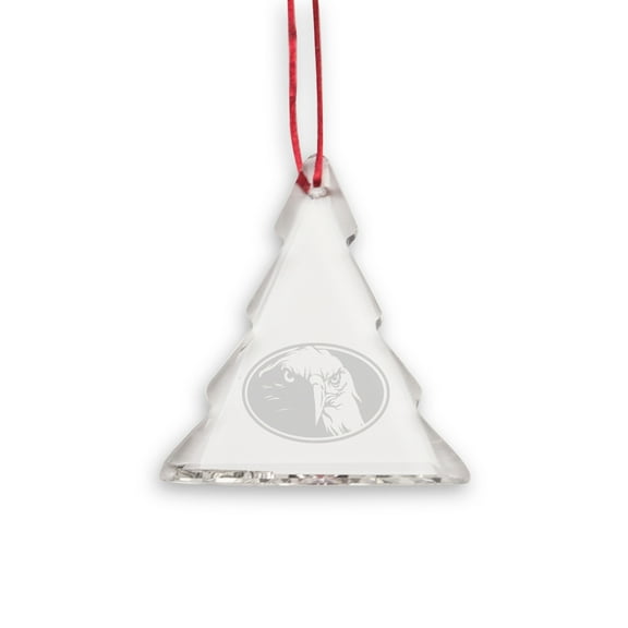 Eagle Oval Tree Shaped Crystal Christmas Ornament