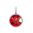 thumbnail image 1 of Birthstone Rhinestone Crystal Stainless Steel Silver Round Shape Silver Jewelry Making DIY Accessories Decorations Pendants for Birthday bright red, 1 of 5