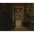 thumbnail image 2 of Emile Renard 14x12 Black Ornate Wood Framed Double Matted Museum Art Print Titled: Flemish Interior (1812), 2 of 5