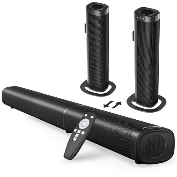 Barra de Sonido Puriom 100W Bluetooth 5.3 Desmontable 2 en 1