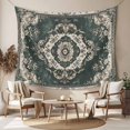 thumbnail image 2 of Green Boho Large Tapestry for Bedroom Wall Hanging Tapestry, Vintage Southwestern Geometric Abstract Ceiling Backdrop Tapestries Poster Blanket Wall Decor for Teens Room Living Room Dorm 86" x 104", 2 of 8