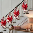 thumbnail image 3 of Light Up Xmas Gift Wreath with Bow Balls, GIXUSIL Stairway Hanging Trim Staircase Holiday Garland Christmas Decor Swags Teardrop for Garden Wall Door Front Railing Window (18x10in), 3 of 7