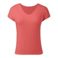 thumbnail image 3 of Women's T Shirts Short Sleeve V Neck Summer Tops Casual Loose Basic Solid Batwing Sleeve Tee Shirts Ladies Tee Tops T Shirt Women Plain Women Casual Tee T Shirt Women's Shirts Summer Women Summer T, 3 of 4
