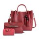 thumbnail image 1 of Pink 3 uds. Bolso de mano de cuero para mujer, bolsos de hombro con borlas, bolso de mano, bandolera, 1 of 4