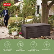 Keter Eastwood 150 Gallon Durable Resin Outdoor Deck Box Storage Organization, Brown