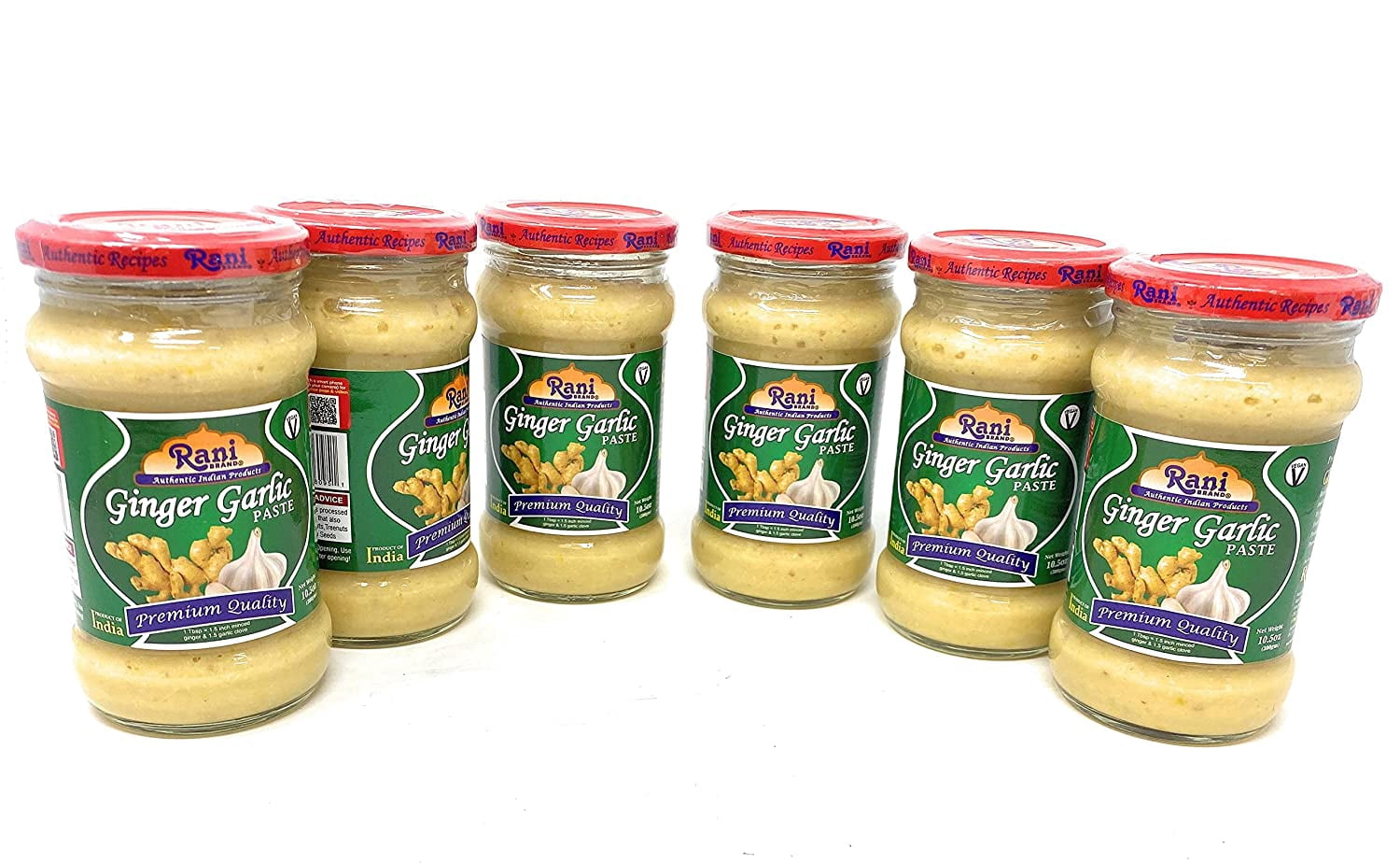 Rani Ginger-Garlic Cooking Paste 10.58oz (300g) ~ Pack of 6 ~ Vegan | Glass Jar | Gluten Free | NON-GMO | No Colors | Indian Origin