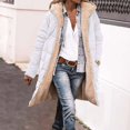 thumbnail image 2 of Long Winter Coats for Women Reversible Puffer Jacket Padded Down Quilted Jackets Thicken Warm Fleece Parka Outwear, 2 of 6