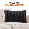 thumbnail image 3 of Cheer Collection Faux Fur Throw Pillow Cover, 3 of 5