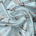thumbnail image 5 of Ambesonne Swan Valance Pack of 2, Dark Swans on Pale Blue, 54"X12", Grey Pale Blue Red, 5 of 5